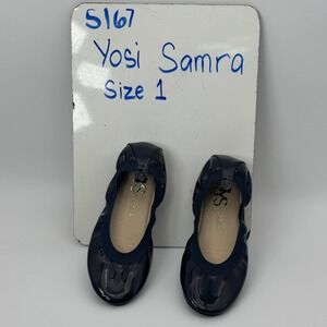 Yosi Samra Ballet‎ Flats Navy Patent Leather Girls Shoes Size 1